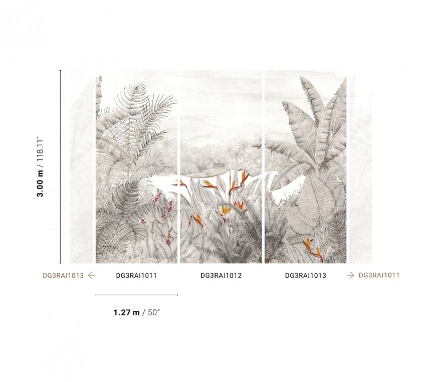 Vliesová fototapeta, Tropický les, palmy, DG3RAI1011, Wall Designs III, Khroma by Masureel