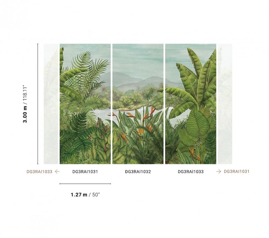 Vliesová fototapeta, Tropický les, palmy, DG3RAI1033, Wall Designs III, Khroma by Masureel
