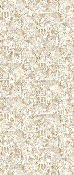 Béžová vliesová fototapeta, Historické domy, DG3ROM102, Wall Designs III, Khroma by Masureel