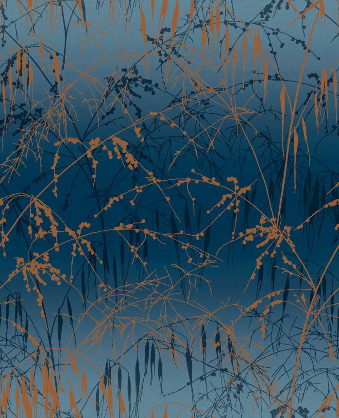 Modrá vliesová tapeta na stenu, trávy, 120380, Wiltshire Meadow, Clarissa Hulse