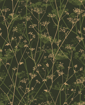 Zeleno-zlatá vliesová tapeta na stenu, lúčne trávy, 120385, Wiltshire Meadow, Clarissa Hulse