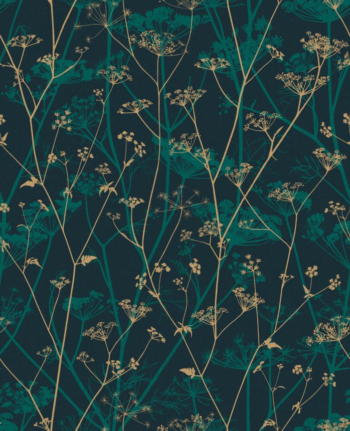 Modro-zelená vliesová tapeta na stenu, lúčne trávy, 120394, Wiltshire Meadow, Clarissa Hulse