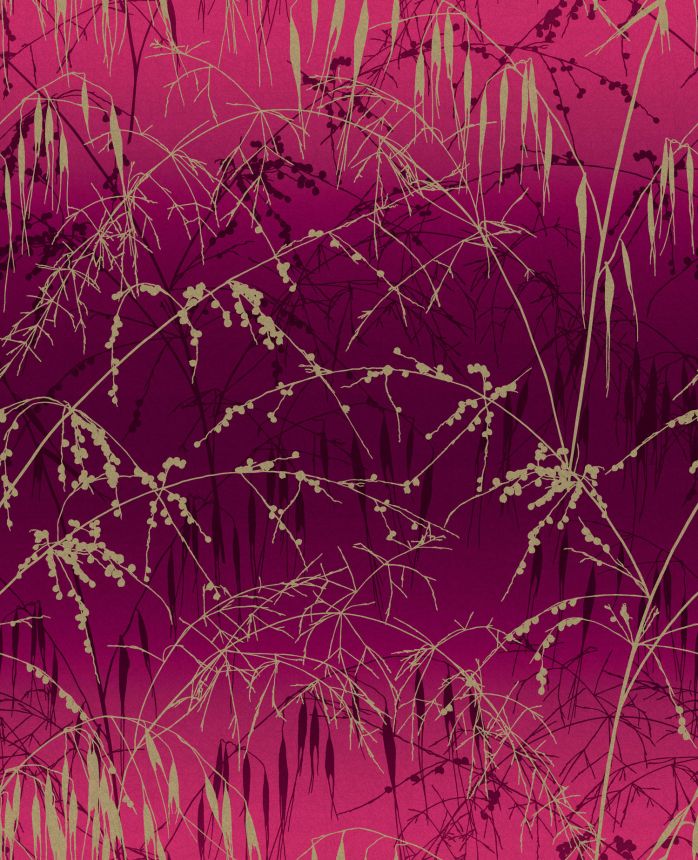 Ružová vliesová tapeta na stenu, trávy, 120396, Wiltshire Meadow, Clarissa Hulse