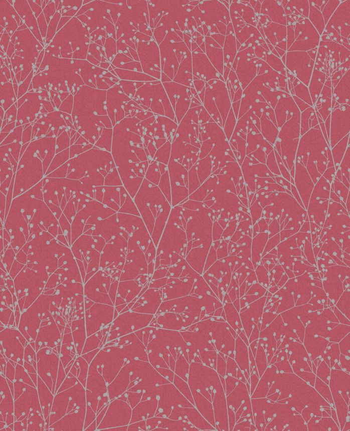 Ružovo-strieborná vliesová tapeta na stenu, kvety, 120398, Wiltshire Meadow, Clarissa Hulse