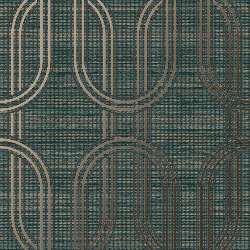Luxusná zelená vliesová tapeta geometrický vzor, 120859 Indulgence Graham Brown