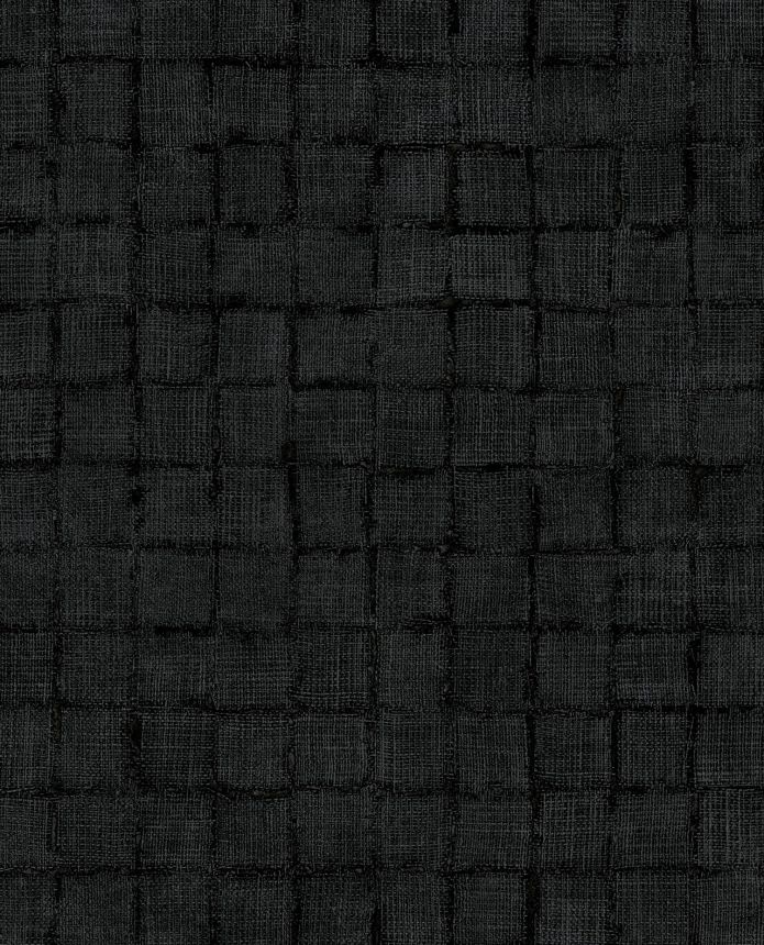 Čierna vliesová tapeta, imitácia látky, 333457, Emerald, Eijffinger