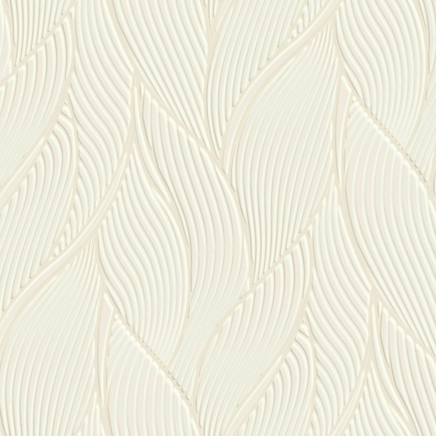 Luxusná krémová vliesová tapeta na stenu, listy, Z18906, Trussardi 7, Zambaiti Parati