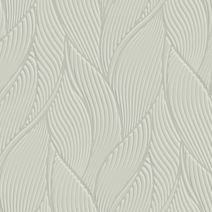 Luxusná sivo-strieborná vliesová tapeta na stenu, listy, Z18907, Trussardi 7, Zambaiti Parati
