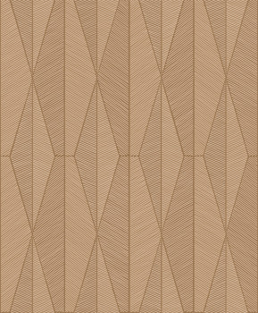 Tapeta na stenu, hnedá, geometrický vzor, YSA304, Mysa, The Texture Book, Khroma by Masureel