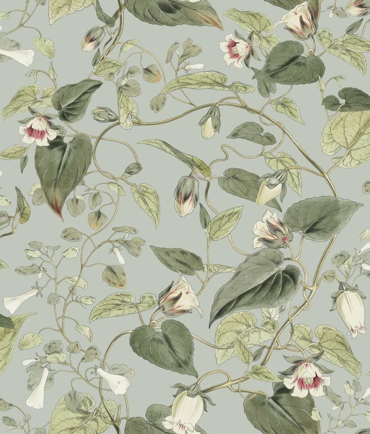 Sivá vliesová tapeta, kvety, BL1712, Blooms Second Edition Resource Library, York