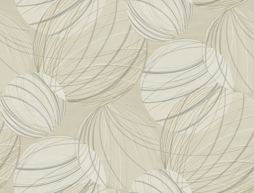 Béžová geometrická vliesová 3D tapeta, EV3908, Candice Olson Casual Elegance, York