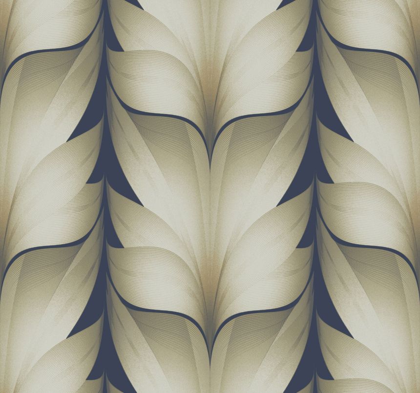 Modro-béžová geometrická vliesová tapeta, EV3956, Candice Olson Casual Elegance, York