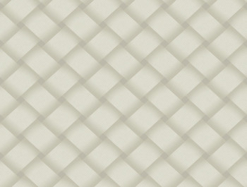 Sivo-béžová geometrická vliesová 3D tapeta na stenu, EV3967, Candice Olson Casual Elegance, York