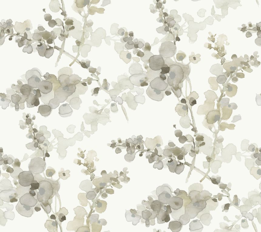Béžovo-sivá kvetinová vliesová tapeta, EV3973, Candice Olson Casual Elegance, York