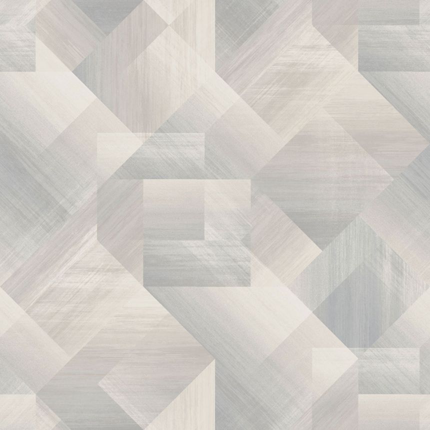 Sivá-béžová vliesová geometrická tapeta na stenu, UR3223, Universe 4, Grandeco