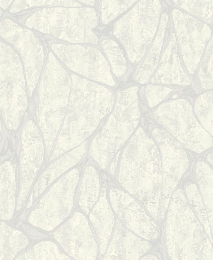 Luxusná biela vliesová tapeta s výrazným metalickým vzorom, 56811, Aurum II, Limonta