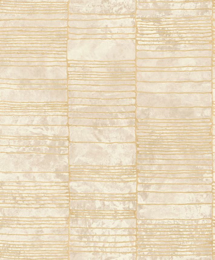 Luxusná béžová geometrická vliesová tapeta, 57402, Aurum II, Limonta
