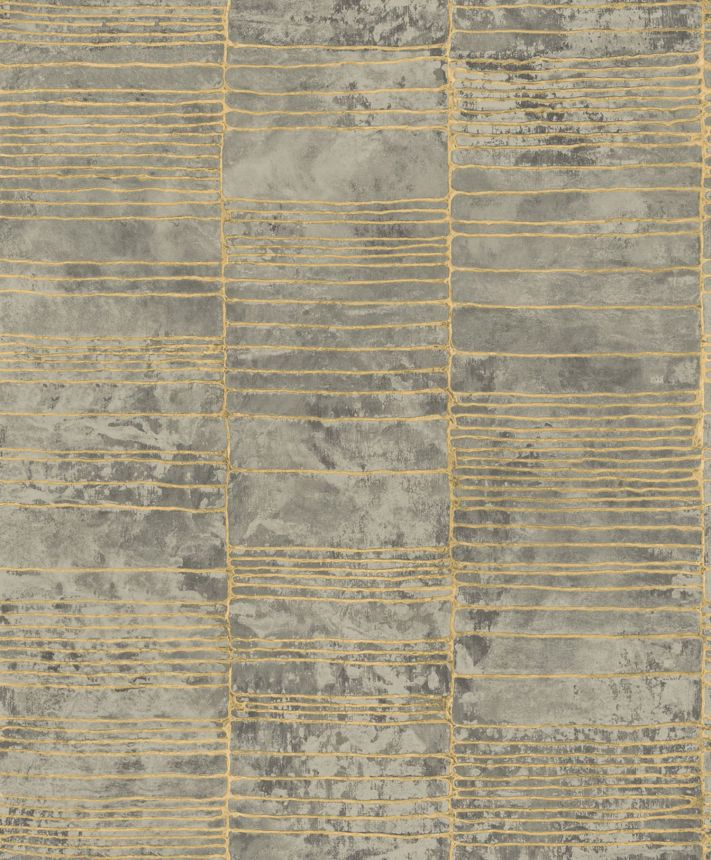 Luxusná sivá geometrická vliesová tapeta, 57407, Aurum II, Limonta