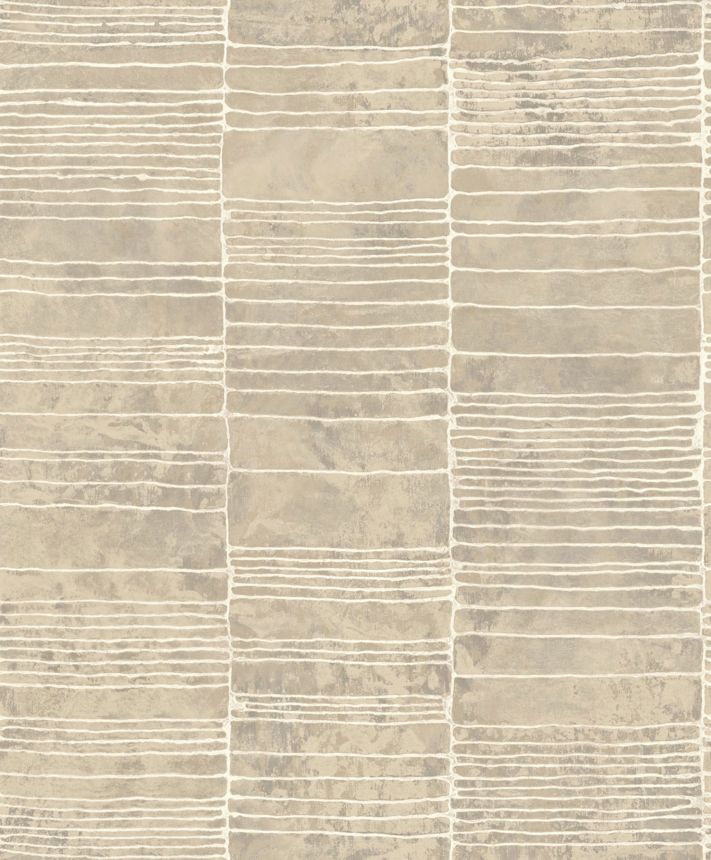 Luxusná béžovo-sivá geometrická vliesová tapeta, 57423, Aurum II, Limonta
