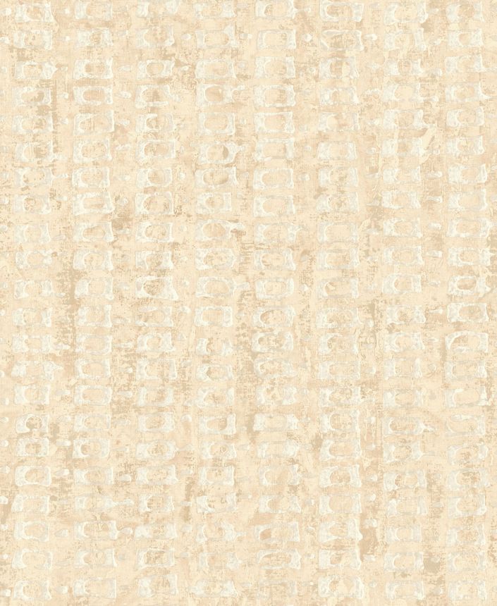 Luxusná béžová geometrická vliesová tapeta na stenu, 58721, Aurum II, Limonta
