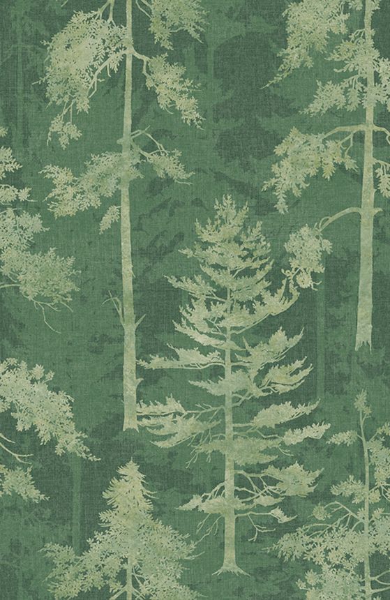 Zelená vliesová tapeta na stenu, les, stromy, 121425, New Eden, Graham&Brown Premium