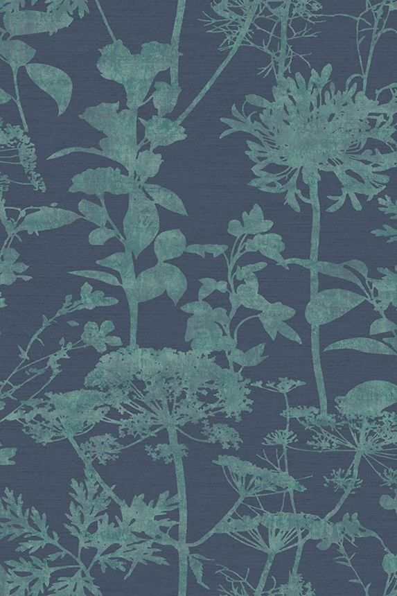 Modro-zelená vliesová tapeta, príroda, trávy, 121429, New Eden, Graham&Brown Premium