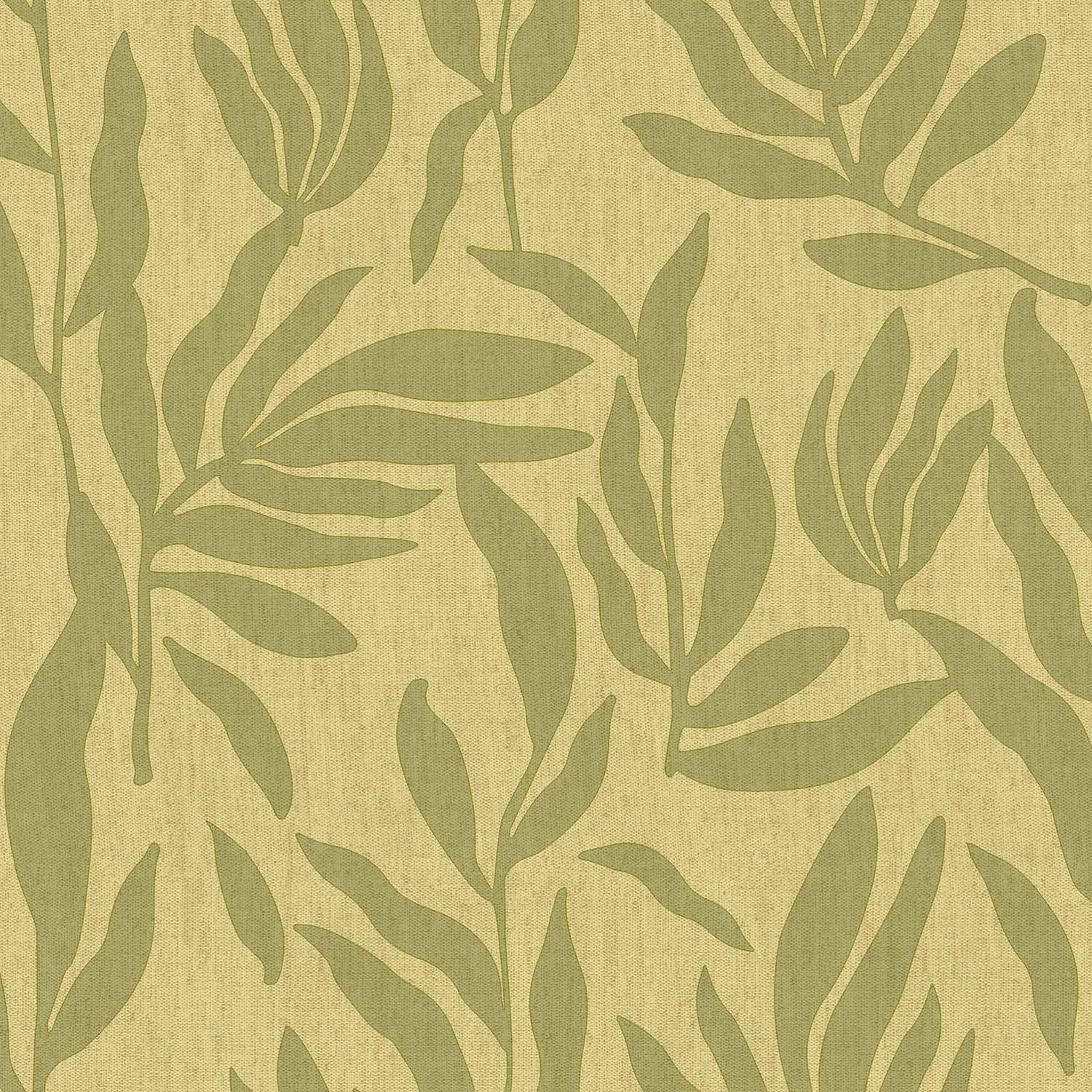 Žltá vliesová tapeta na stenu, vetvičky s listami, 30145, Energie, Cristiana Masi by Parato