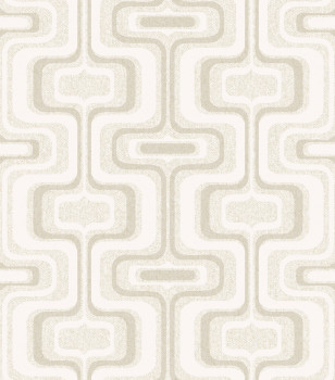 Béžová geometrická vliesová retro tapeta, Z77525, Savana, Zambaiti Parati