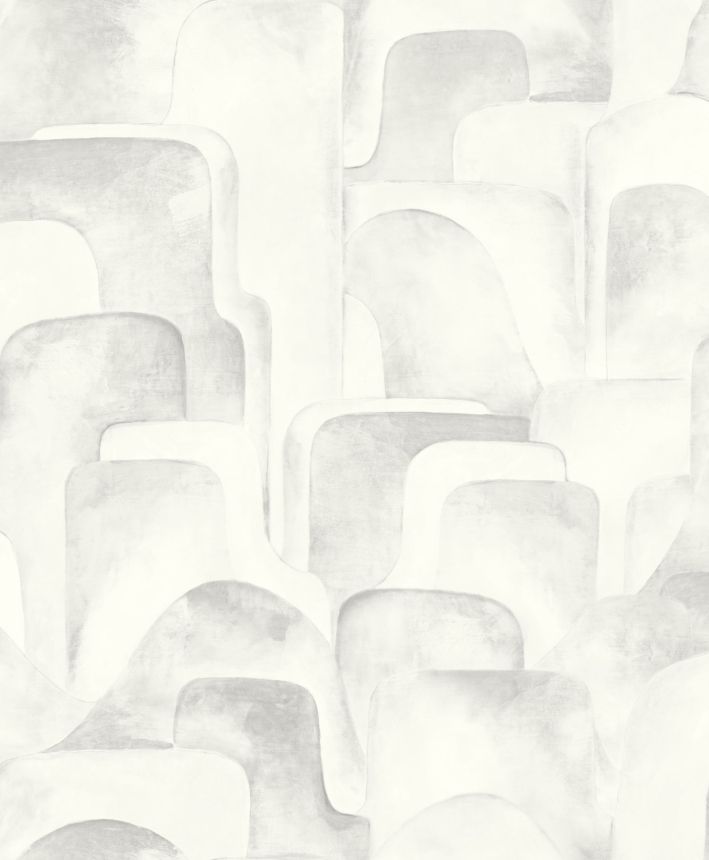 Sivo-biela geometrická vliesová tapeta, Z77534, Savana, Zambaiti Parati