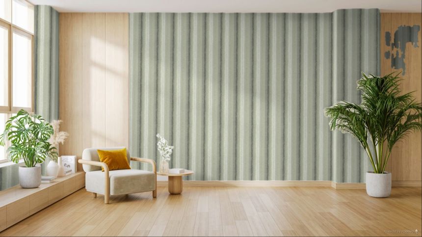 Zelená vliesová tapeta na stenu, pruhy, RE25144, Reflect, Decoprint