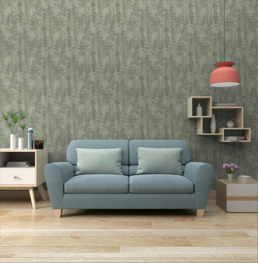 Zelená vliesová tapeta s listami, RE25154, Reflect, Decoprint