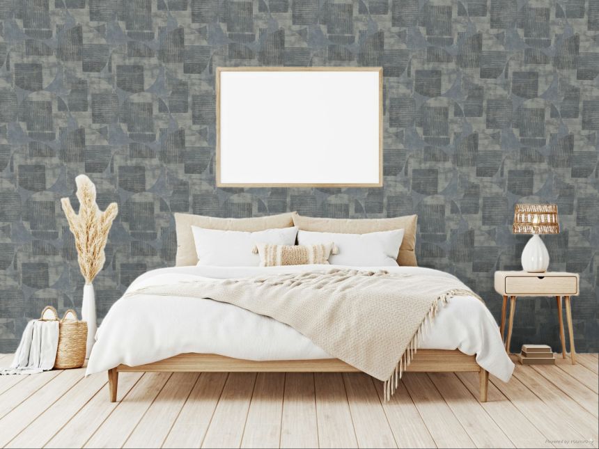 Modro-sivá geometrická vliesová tapeta, RE25162, Reflect, Decoprint