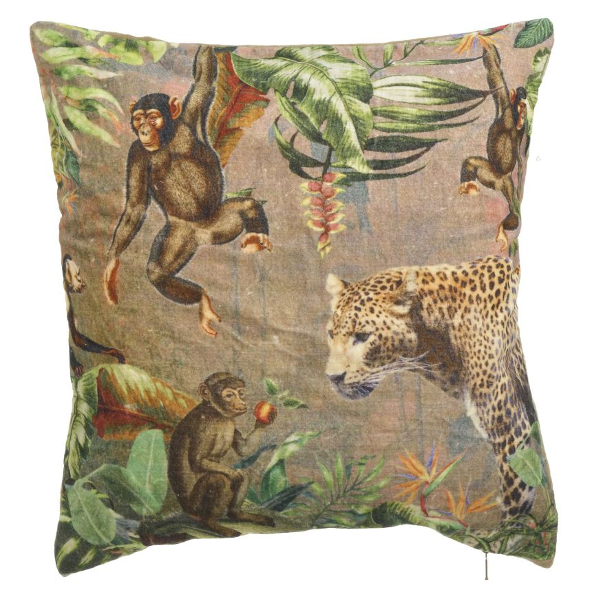 Vankúšik s opicami a leopardom, 3-40-382-0009, In Art