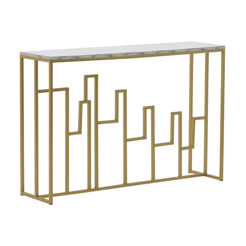 Konzolový stolík gold/white, 3-50-092-0139, InArt