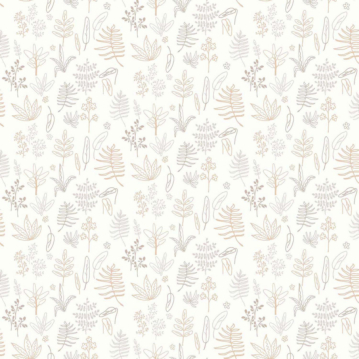 Detská biela tapeta s rastlinami a listami, 17167, MiniMe, Cristiana Masi by Parato