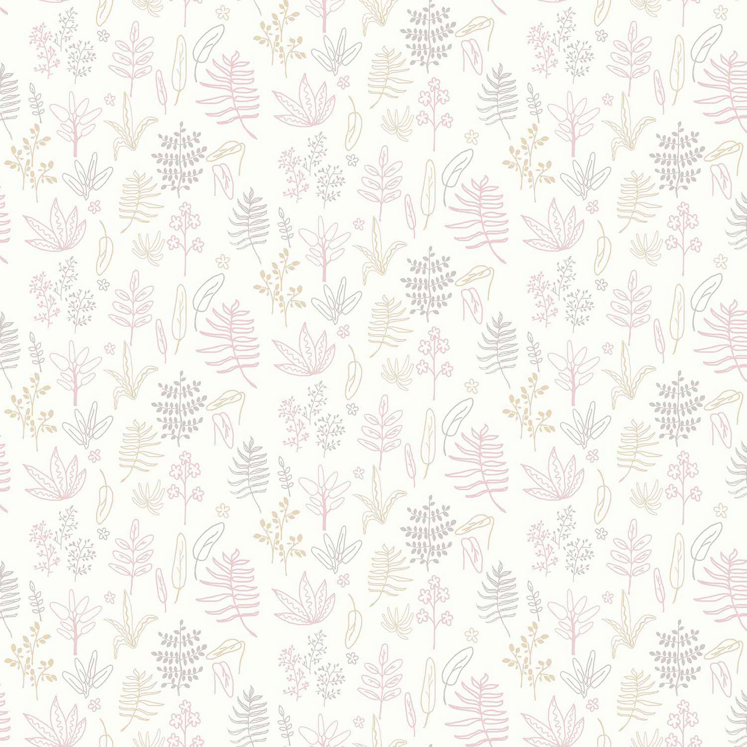 Detská biela tapeta s rastlinami a listami, 17168, MiniMe, Cristiana Masi by Parato