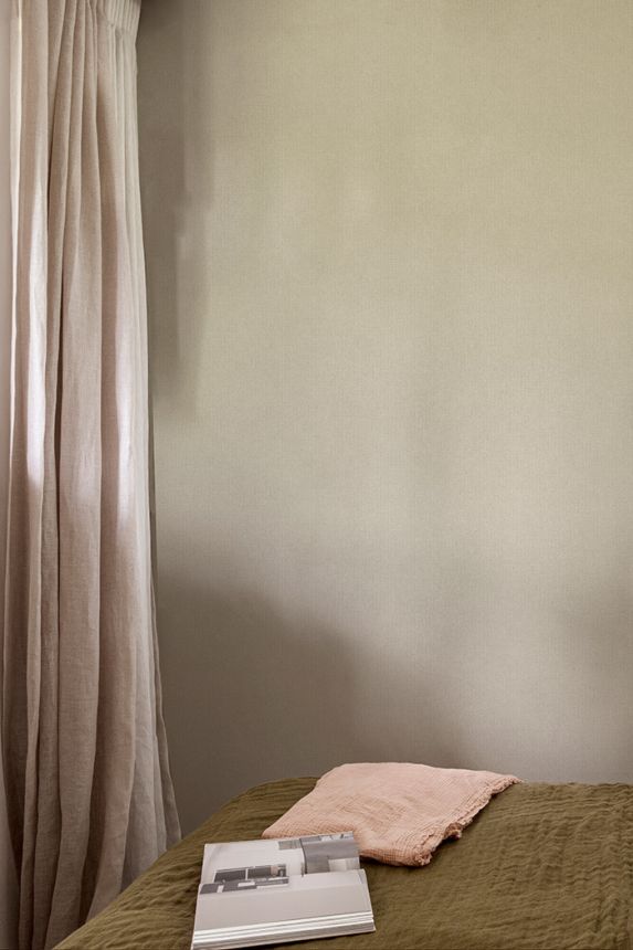 Vliesová tapeta na stenu, béžovo-sivá, imitácia látky, PH1003, Perfect Harmony, Grandeco