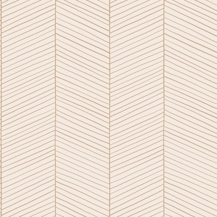 Geometrická vliesová tapeta na stenu, krémová, 139565, Bloom, Esta Home