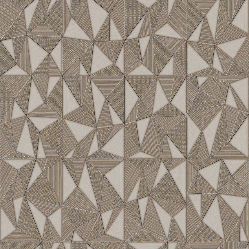 Geometrická tapeta, hnedá, 23204-4, Omega, AdaWall