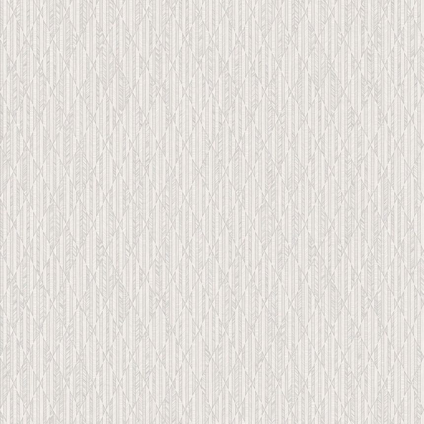 Geometrická tapeta, krémová, imitácia látky, 23205-1, Omega, AdaWall