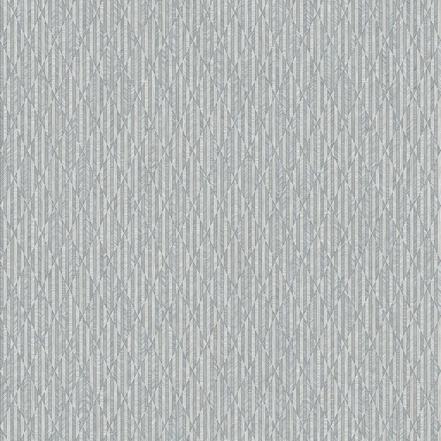 Geometrická tapeta, sivá, imitácia látky, 23205-3, Omega, AdaWall