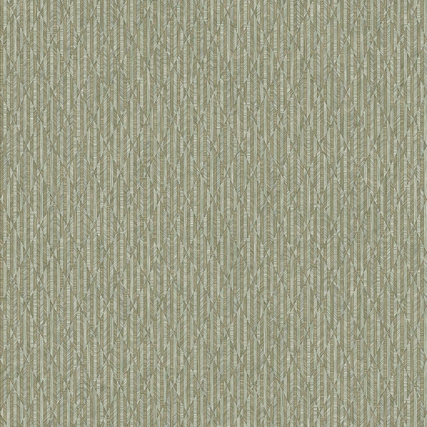 Geometrická tapeta, zelená, imitácia látky, 23205-4, Omega, AdaWall