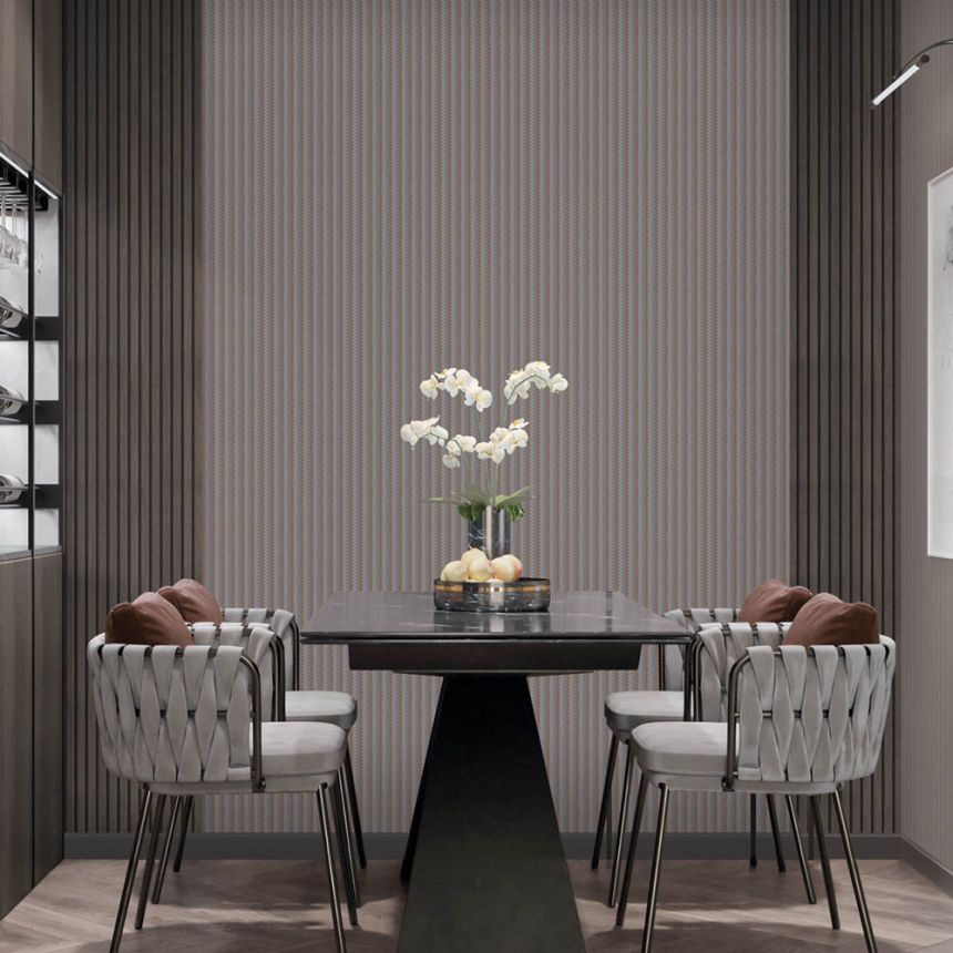 Tapeta, sivá, imitácia rohože, 23206-5, Omega, AdaWall