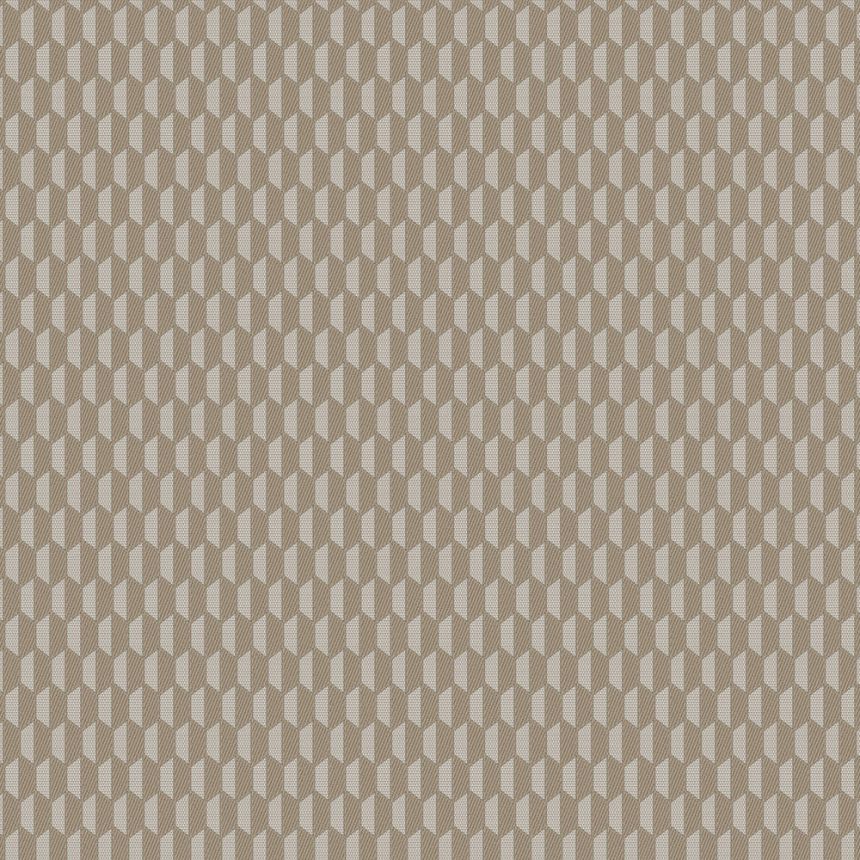 Geometrická tapeta, hnedá, imitácia látky, 23208-5, Omega, AdaWall