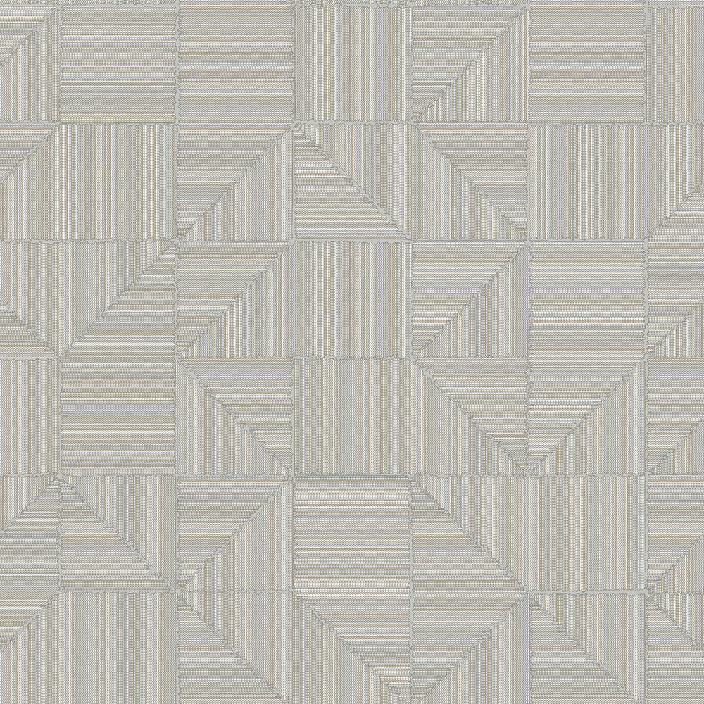 Geometrická tapeta, sivo-béžová, imitácia látky, 23209-3, Omega, AdaWall