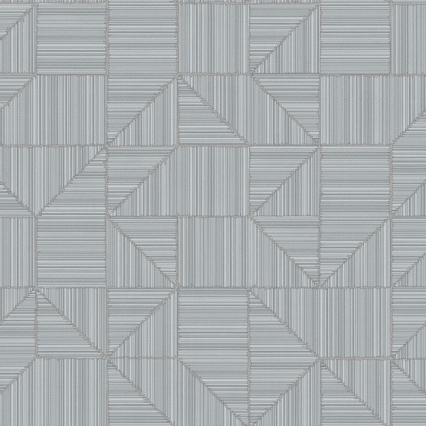 Geometrická tapeta, sivá, imitácia látky, 23209-5, Omega, AdaWall