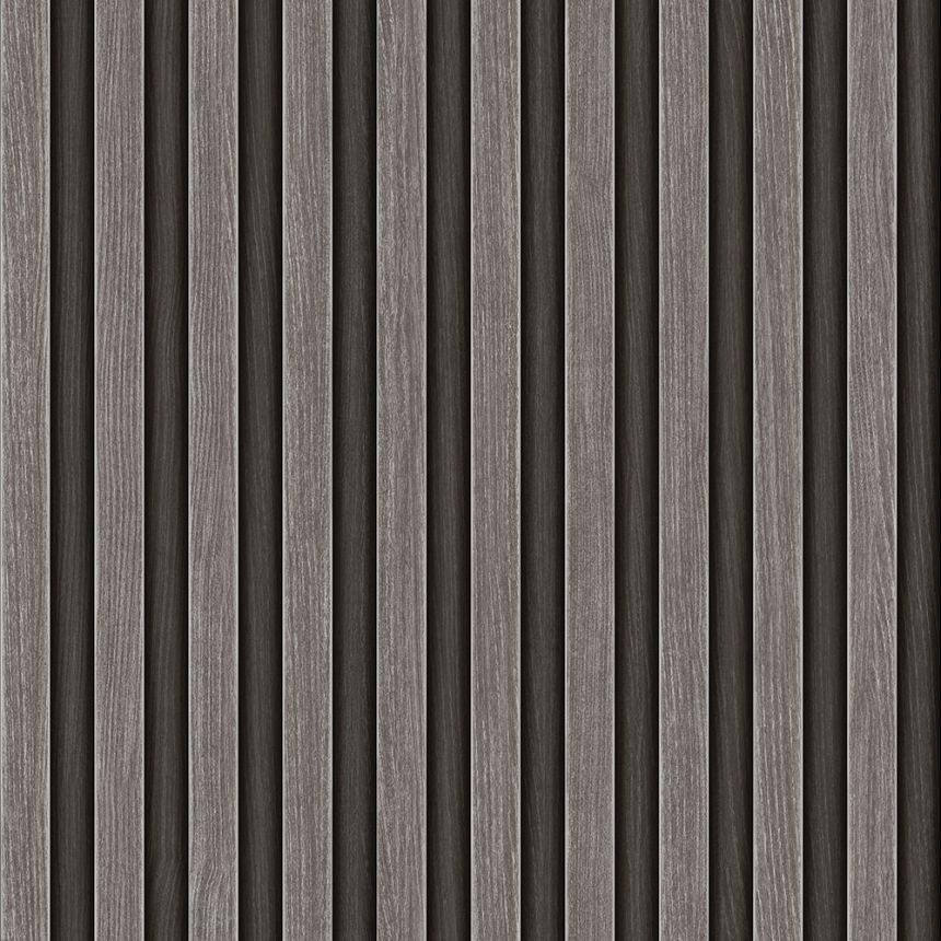 Tapeta, sivá, imitácia dreva, lamely, 23211-3, Omega, AdaWall