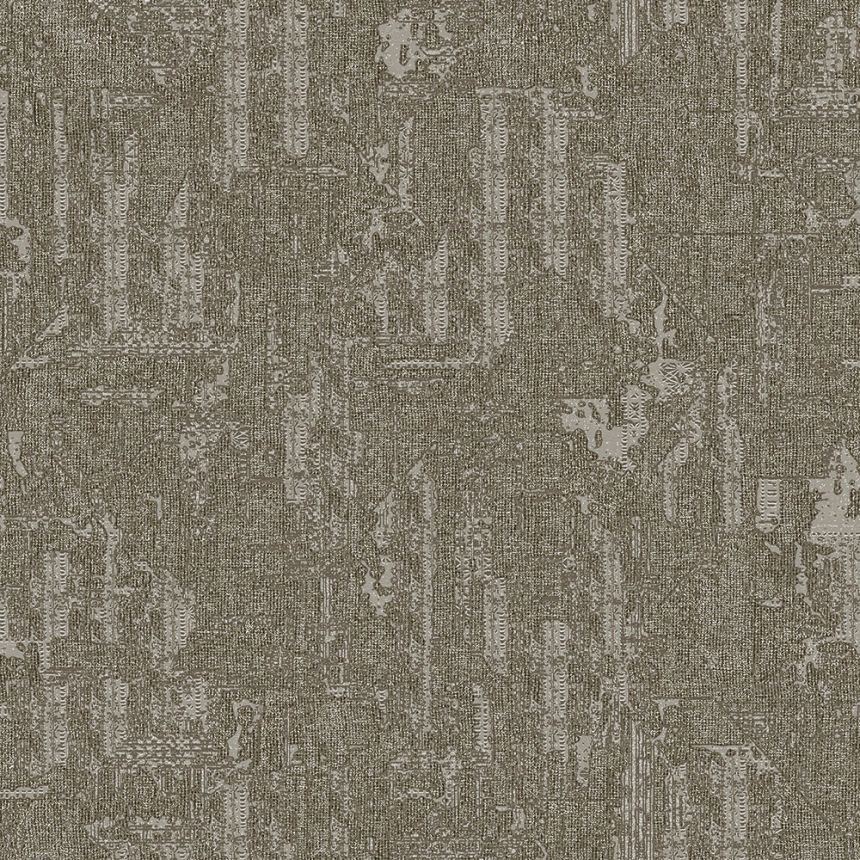 Tapeta, sivo-hnedá, textúra látky, 23212-5, Omega, AdaWall