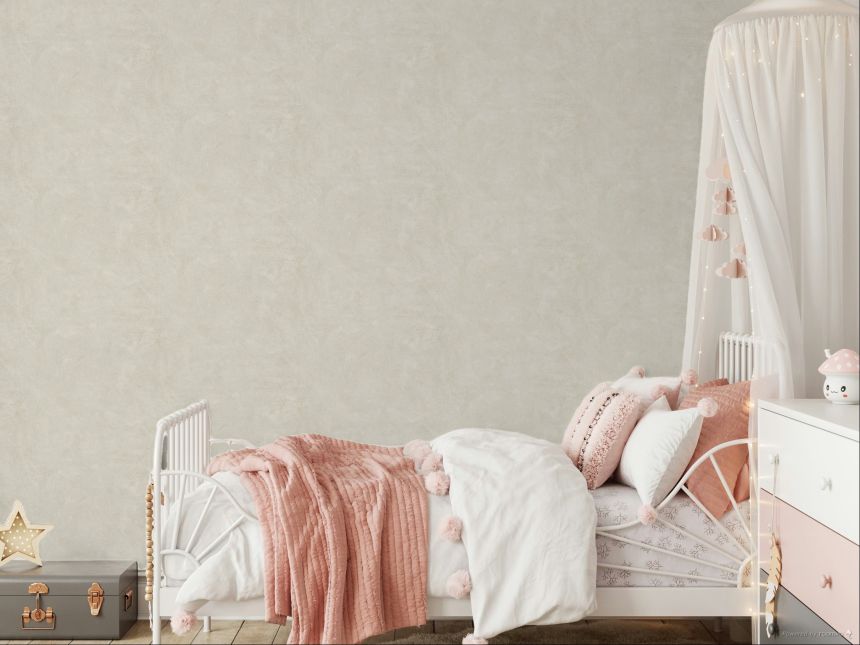 Luxusná vliesová tapeta na stenu, béžová, štuková omietka, Z15539, Mini Trend, Zambaiti Parati