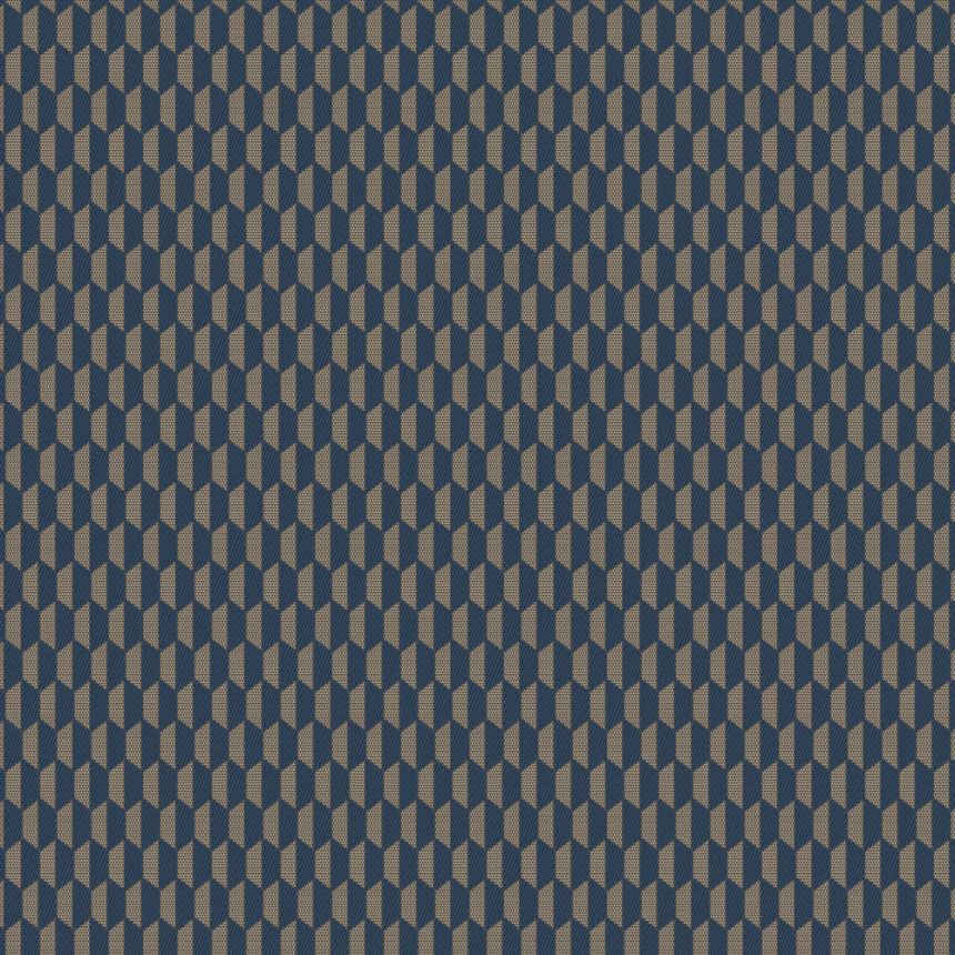 Geometrická tapeta, modro-hnedá, imitácia látky, 23208-6, Omega, AdaWall